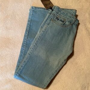 Top Jhon Light Blue Denim with Gold Buttons NWTS Size 7/8